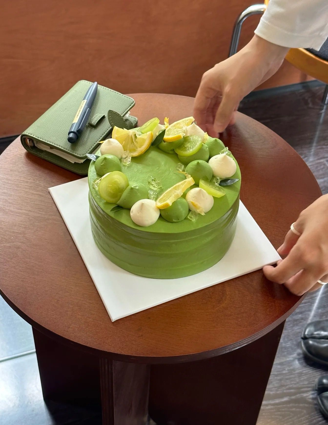 Green Wonderland Christmas Cake tall 4 inch